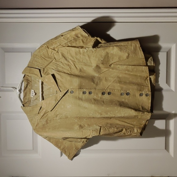 Bandana print POL button up top in camel - Picture 1 of 4